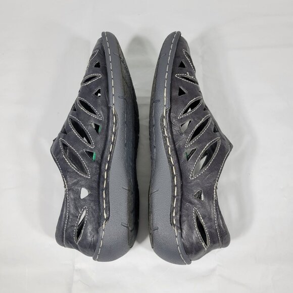 Propet Cameo Loafers Women Size 7 Black Leather Cut Out Slip On WCX014L - Picture 6 of 9